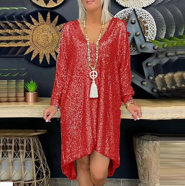 שמלה בגזרת LOOSE - מפייטים