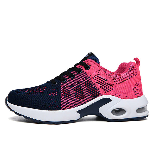 Fashion Air Cushion Women Sneakers Breathable Running Shoes Women Outdoor Fitness Sports Shoes Female Lace Up Casual Shoes flats