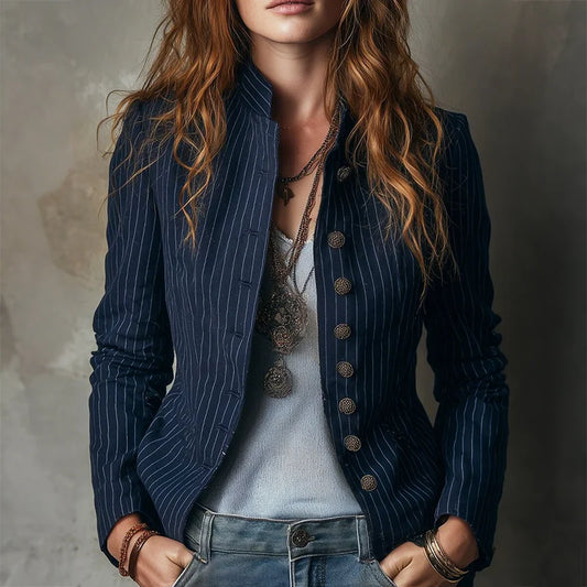 ג'קט כפתורים פסים