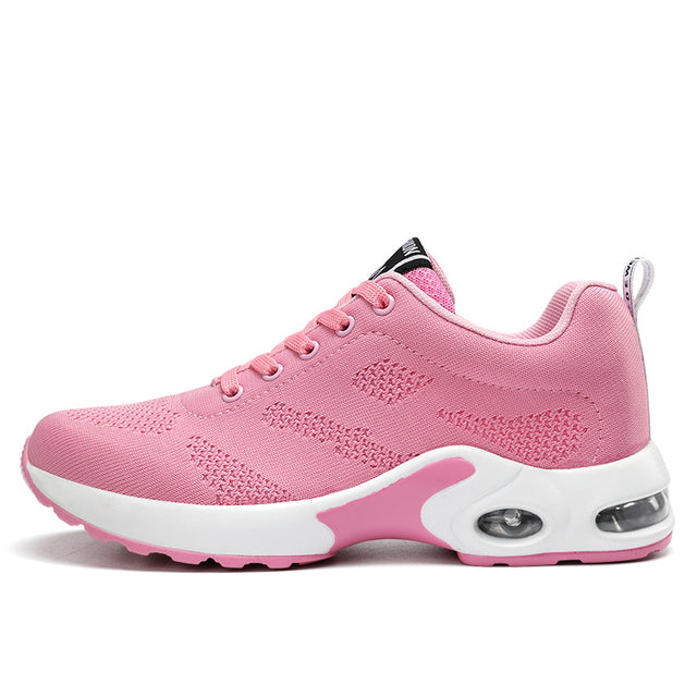 Fashion Air Cushion Women Sneakers Breathable Running Shoes Women Outdoor Fitness Sports Shoes Female Lace Up Casual Shoes flats