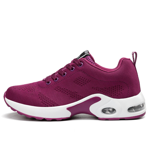 Fashion Air Cushion Women Sneakers Breathable Running Shoes Women Outdoor Fitness Sports Shoes Female Lace Up Casual Shoes flats