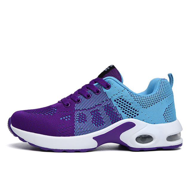 Fashion Air Cushion Women Sneakers Breathable Running Shoes Women Outdoor Fitness Sports Shoes Female Lace Up Casual Shoes flats