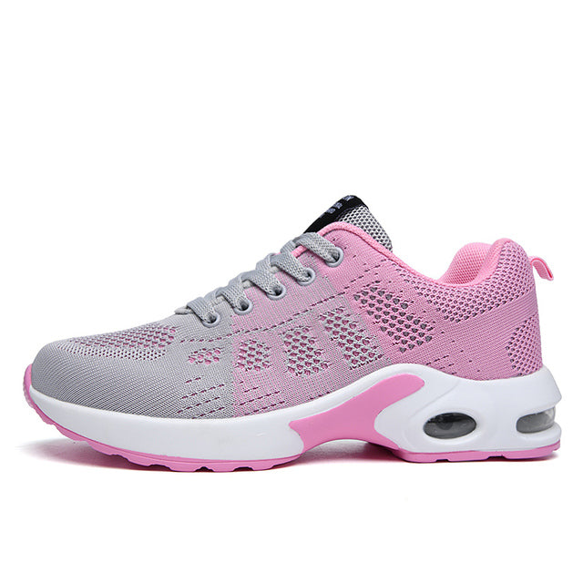 Fashion Air Cushion Women Sneakers Breathable Running Shoes Women Outdoor Fitness Sports Shoes Female Lace Up Casual Shoes flats